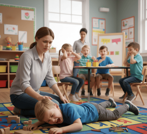 Niño mostrando conducta desafiante en el aula