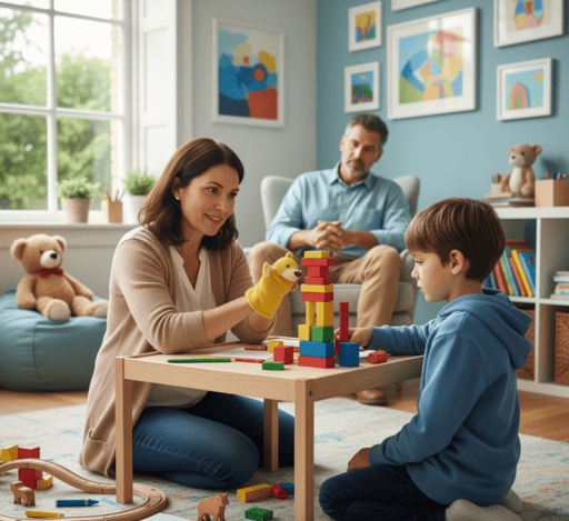 Niño feliz tras recibir tratamiento psicológico infantil en Miami